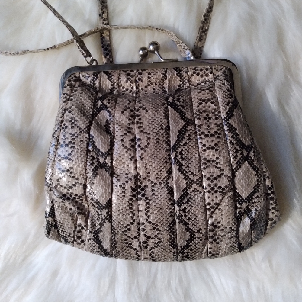 Purse Small Faux Snake Print